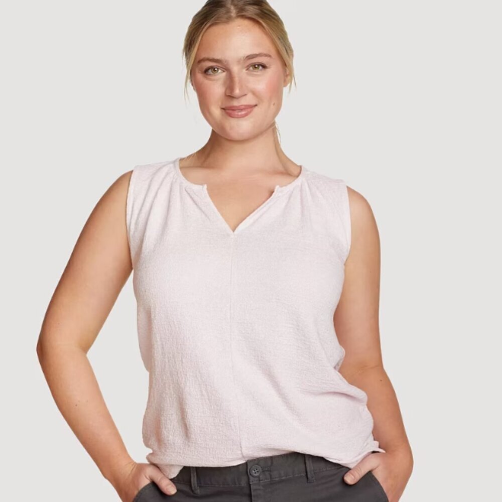 Eddie Bauer White Tank Top Size Medium
